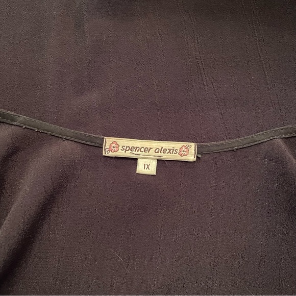 Spencer Alex Black & Cream Vintage 1080’s Kimono Jacket Women’s Size 1X - Picture 11 of 12